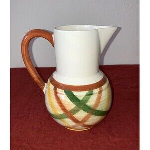 Vintage ‘40s/‘50s Vernon Kilns Vernonware Homespun Pitcher/Jug 32 oz. 7" high